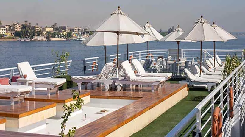 Sun deck of the Salima Nile Cruise Nile cruise